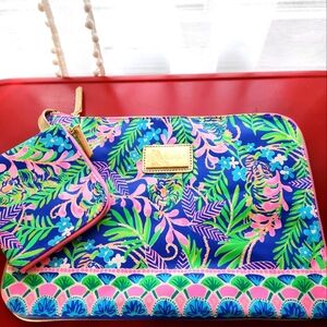 Lilly Pulitzer swimsuit/laptop zipper bag